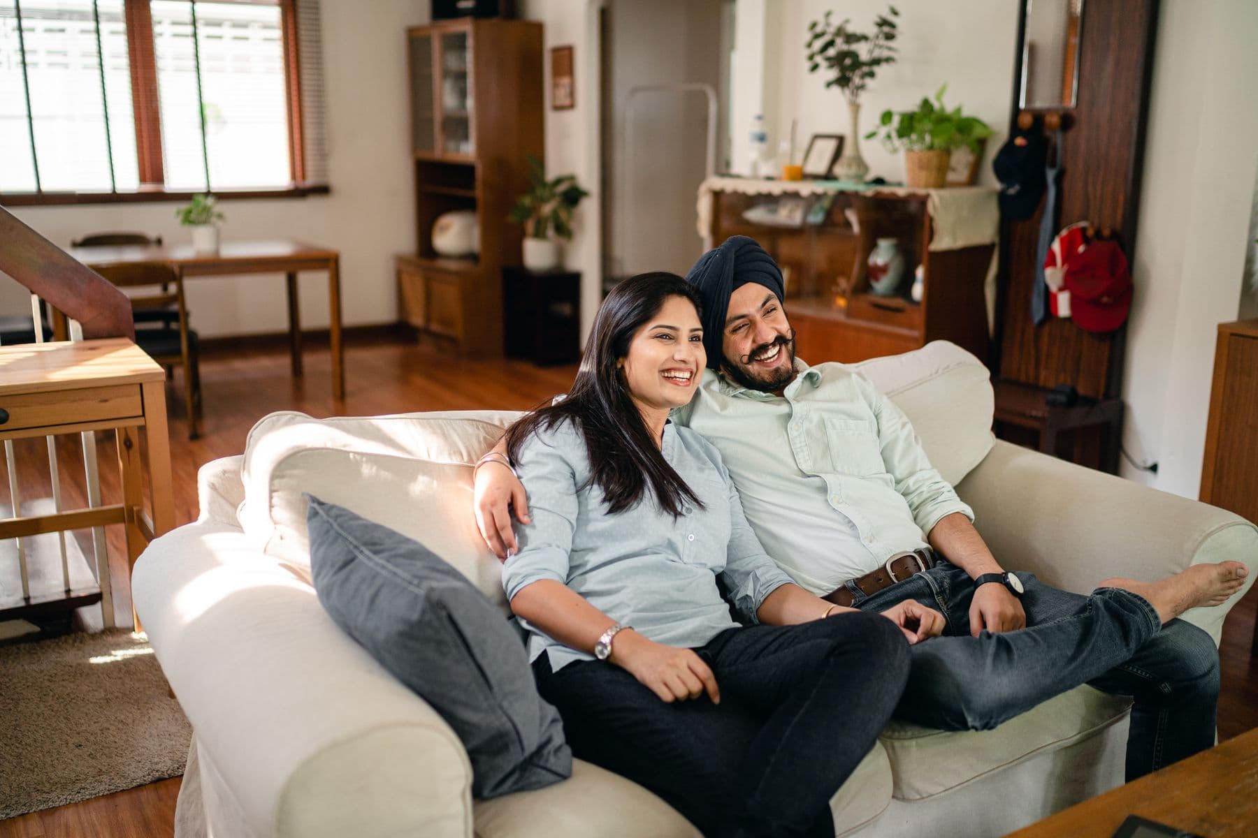 At home, at ease